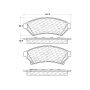 CENTRIC PARTS 103.10750 C-Tek Ceramic Brake Pads with Shims