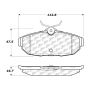 CENTRIC PARTS 103.10820 C-Tek Ceramic Brake Pads with Shims
