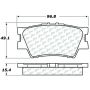 CENTRIC PARTS 103.12120 C-Tek Ceramic Brake Pads with Shims