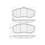 CENTRIC PARTS 103.12640 C-Tek Ceramic Brake Pads with Shims