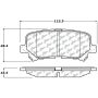 CENTRIC PARTS 103.12810 C-Tek Ceramic Brake Pads with Shims