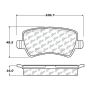 CENTRIC PARTS 103.13070 C-Tek Ceramic Brake Pads with Shims