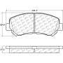 CENTRIC PARTS 103.13380 C-Tek Ceramic Brake Pads with Shims