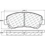 CENTRIC PARTS 103.13740 C-Tek Ceramic Brake Pads with Shims