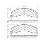 CENTRIC PARTS 103.14110 C-Tek Ceramic Brake Pads with Shims