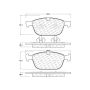 CENTRIC PARTS 103.14120 C-Tek Ceramic Brake Pads with Shims