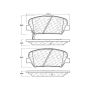 CENTRIC PARTS 103.14130 C-Tek Ceramic Brake Pads with Shims