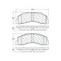 CENTRIC PARTS 103.14140 C-Tek Ceramic Brake Pads with Shims