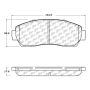 CENTRIC PARTS 103.15210 C-Tek Ceramic Brake Pads with Shims
