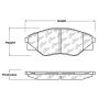 CENTRIC PARTS 103.15230 C-Tek Ceramic Brake Pads with Shims
