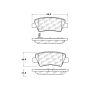 CENTRIC PARTS 103.15440 C-Tek Ceramic Brake Pads with Shims
