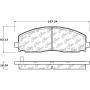 CENTRIC PARTS 103.15890 C-Tek Ceramic Brake Pads with Shims