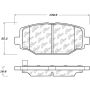 CENTRIC PARTS 103.15960 C-Tek Ceramic Brake Pads with Shims