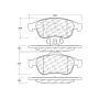 CENTRIC PARTS 103.16270 C-Tek Ceramic Brake Pads with Shims