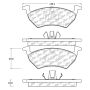 CENTRIC PARTS 103.16410 C-Tek Ceramic Brake Pads with Shims