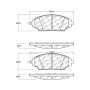 CENTRIC PARTS 103.17020 C-Tek Ceramic Brake Pads with Shims