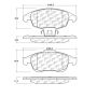 CENTRIC PARTS 103.17170 C-Tek Ceramic Brake Pads with Shims