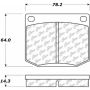 CENTRIC PARTS 104.00020 Posi Quiet Semi-Metallic Brake Pads