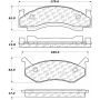 CENTRIC PARTS 104.01230 Posi Quiet Semi-Metallic Brake Pads with Hardware