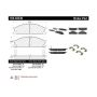 CENTRIC PARTS 104.03330 Posi Quiet Semi-Metallic Brake Pads with Hardware