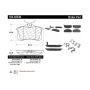 CENTRIC PARTS 104.03340 Posi Quiet Semi-Metallic Brake Pads with Hardware