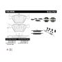 CENTRIC PARTS 104.03940 Posi Quiet Semi-Metallic Brake Pads with Hardware