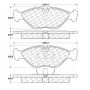 CENTRIC PARTS 104.04030 Posi Quiet Semi-Metallic Brake Pads with Hardware