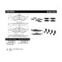 CENTRIC PARTS 104.04210 Posi Quiet Semi-Metallic Brake Pads with Hardware