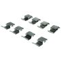CENTRIC PARTS 104.04280 Posi Quiet Semi-Metallic Brake Pads with Hardware