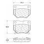 CENTRIC PARTS 104.04610 Posi Quiet Semi-Metallic Brake Pads