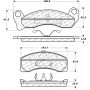CENTRIC PARTS 104.04990 Posi Quiet Semi-Metallic Brake Pads with Hardware