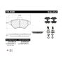 CENTRIC PARTS 104.06000 Posi Quiet Semi-Metallic Brake Pads with Hardware