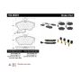 CENTRIC PARTS 104.06381 Posi Quiet Semi-Metallic Brake Pads with Hardware