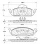 CENTRIC PARTS 104.07600 Posi Quiet Semi-Metallic Brake Pads with Hardware