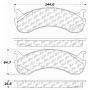 CENTRIC PARTS 104.07861 Posi Quiet Semi-Metallic Brake Pads with Hardware