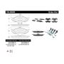 CENTRIC PARTS 104.08200 Posi Quiet Semi-Metallic Brake Pads with Hardware