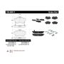 CENTRIC PARTS 104.08411 Posi Quiet Semi-Metallic Brake Pads with Hardware