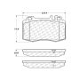 CENTRIC PARTS 104.08473 Posi Quiet Semi-Metallic Brake Pads with Hardware
