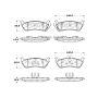 CENTRIC PARTS 104.08750 Posi Quiet Semi-Metallic Brake Pads with Hardware