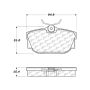 CENTRIC PARTS 104.08770 Posi Quiet Semi-Metallic Brake Pads with Hardware