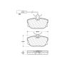 CENTRIC PARTS 104.08772 Posi Quiet Semi-Metallic Brake Pads with Hardware