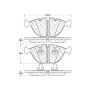 CENTRIC PARTS 104.09200 Posi Quiet Semi-Metallic Brake Pads with Hardware
