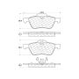 CENTRIC PARTS 104.09390 Posi Quiet Semi-Metallic Brake Pads with Hardware