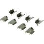 CENTRIC PARTS 104.10210 Posi Quiet Semi-Metallic Brake Pads with Hardware