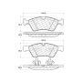 CENTRIC PARTS 104.11230 Posi Quiet Semi-Metallic Brake Pads with Hardware