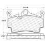 CENTRIC PARTS 104.11340 Posi Quiet Semi-Metallic Brake Pads with Hardware