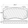 CENTRIC PARTS 104.11490 Posi Quiet Semi-Metallic Brake Pads with Hardware