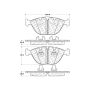 CENTRIC PARTS 104.11510 Posi Quiet Semi-Metallic Brake Pads with Hardware