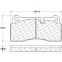 CENTRIC PARTS 104.11550 Posi Quiet Semi-Metallic Brake Pads with Hardware