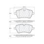 CENTRIC PARTS 104.12040 Posi Quiet Semi-Metallic Brake Pads with Hardware